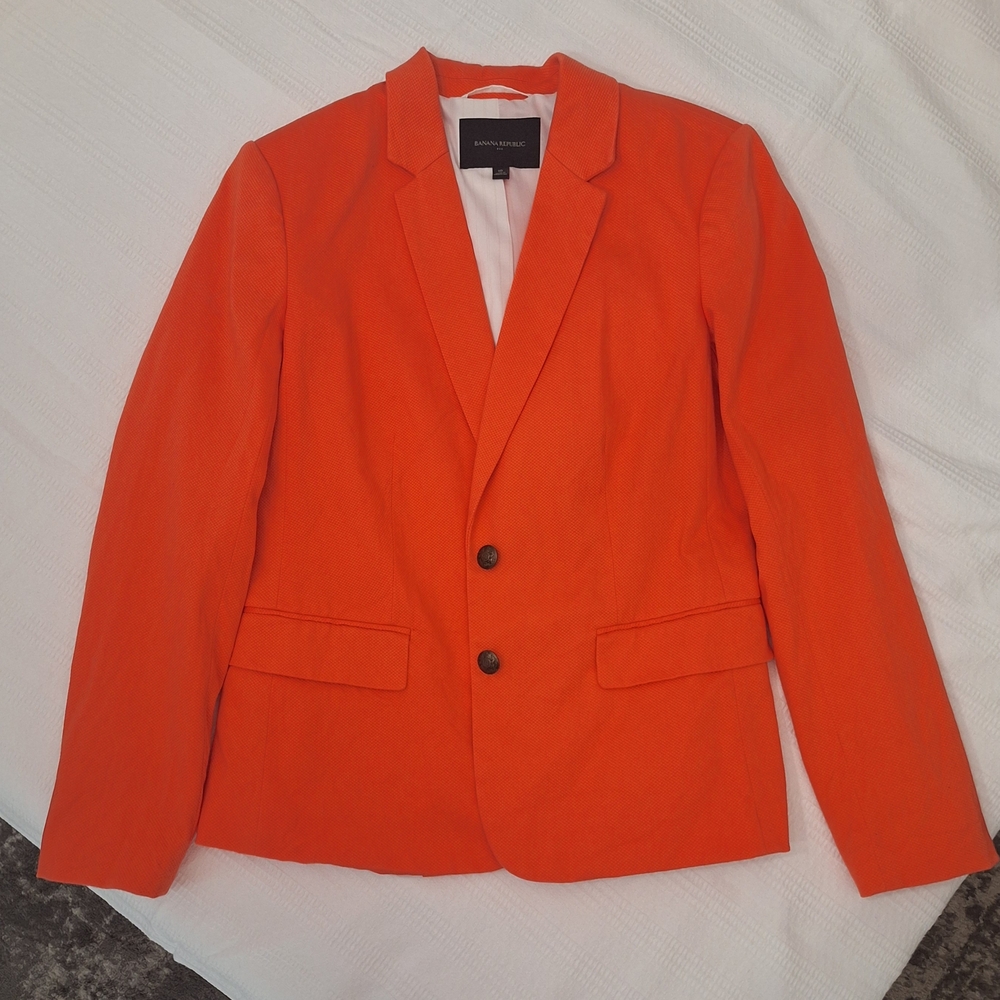 Banana Republic Vibrant Orange Sport Coat